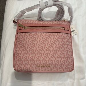 Michael Kors Pink Monogram Crossbody Bag